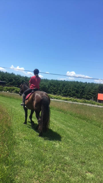 One person riding a horse at Ephphatha Farm