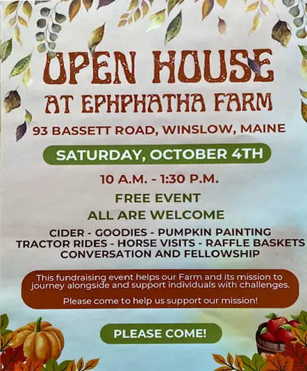 Open House flyer, Ephphatha Farm, 2025